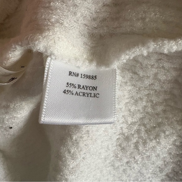 Bobi Los Angeles Women’s White Thermal V-Neck Long Sleeve size Medium - Picture 4 of 5